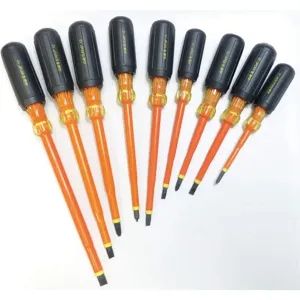 IDEAL 35-9103 Insulated Screwdriver Set Slotted/phillips/square 9 Pc | AG6TVH 46W414