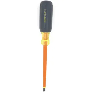 IDEAL 35-9151 Insulated Screwdriver Slotted 1/4 x 10-1/4 | AG6TVQ 46W421