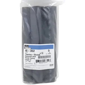 IDEAL 46-352 Shrink Tubing 1.1 Inch Id Black 9 Inch Pk 5 | AF9CUX 29UJ91