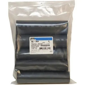 IDEAL 46-369 Shrink Tubing 2 Inch Id Black 9 Inch Pk 5 | AF9CVD 29UJ97