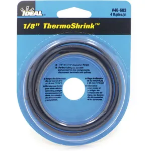 IDEAL 46-603 Shrink Tubing 0.146 Inch Id Black 6 Inch Pk 5 | AF9CUC 29UJ73