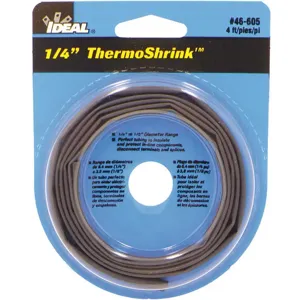 IDEAL 46-605 Shrink Tubing 0.268 Inch Id Black 4 Feet Pk 5 | AF9CUE 29UJ75