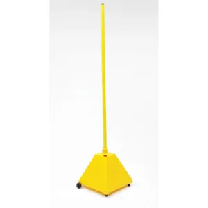 IDEAL SHIELD BPB-YL-98-YL W/ WHEELS Sign Base Hdpe Yellow | AD8BJT 4HTJ3