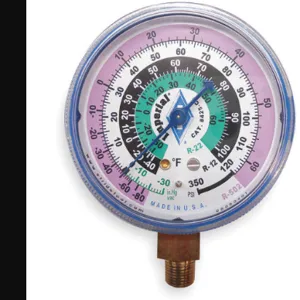 IMPERIAL 451-CB Low Side Pressure Gauge, Blue Colour, 2-1/2 Inch Diameter | AB4LPH 1YRP4