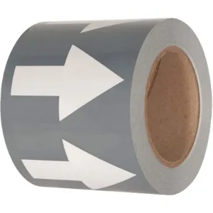 INCOM MANUFACTURING PMA4511 Arrow Tape Grey/White 4 Inch Width 108 Feet Length | AG9ERT 19UC35