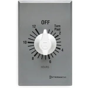 INTERMATIC FF412H Timer Spring Wound 12 Hr DPST Silver | AC9DYM 3FXC8