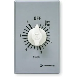 INTERMATIC FF6H Timer Spring Wound, SPST, Silver, 10 A | AD6RMX 4A218