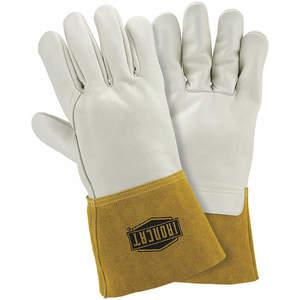 IRONCAT 6010/M Welding Gloves Cowhide Whte/gold Pk 12 | AF8FTE 25UN39