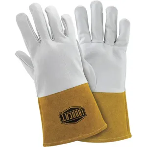 IRONCAT 6141/L Welding Gloves Cowhide Pearl/gold Pr | AF8FTL 25UN48