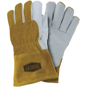 IRONCAT 6143/L Welding Gloves Cowhide Pearl/gold Pk 12 | AF8FTV 25UN59