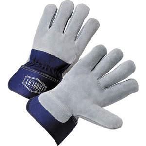 IRONCAT IC65/M Leather Palm Gloves Cowhide Blue/gray M Pk12 | AF7ZDZ 23PG58