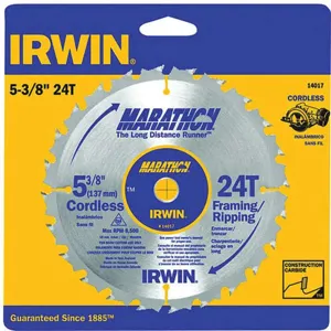 IRWIN INDUSTRIAL TOOLS 14017 Saw Blade Steel 5-3/8 Inch 24 Teeth | AF6KFC 19TF14