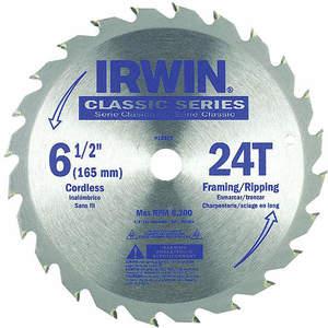 IRWIN INDUSTRIAL TOOLS 15120 Saw Blade Steel 6-1/2 Inch 24 Teeth | AF6KEZ 19TF11