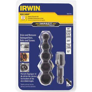 IRWIN INDUSTRIAL TOOLS 1859143 Impact Bolt Extraction Set Square 6 pcs. | AF9RYF 30TK33