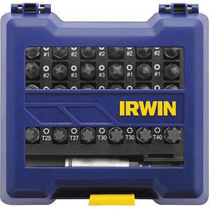 IRWIN INDUSTRIAL TOOLS 1866985 Screwdriver Bit Set 1/4 Inch Shank | AH2YTJ 30TF47