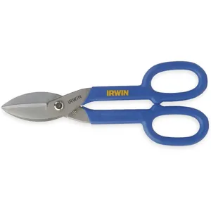 IRWIN INDUSTRIAL TOOLS 22010 Flat Blade Tinner Snip 10 Inch Length 2 Inch Cut | AC3RXU 2VU94