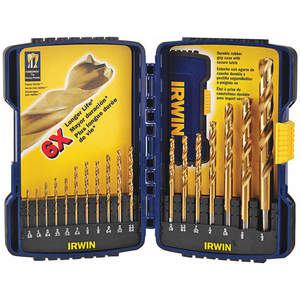 IRWIN INDUSTRIAL TOOLS 3018010 Jobber Drill Bit Set 18-pc 1/16 To 1/2in | AD2VCC 3UMF2