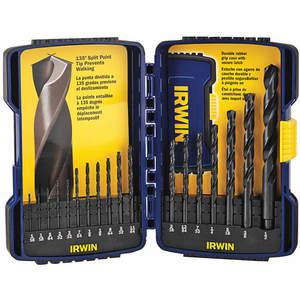 IRWIN INDUSTRIAL TOOLS 314018 Spiralbohrer-Set, 18-teilig, 1/16 bis 1/2 Zoll | AD2VBZ 3UME8