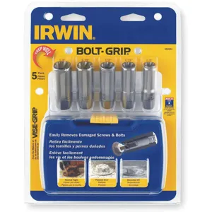 IRWIN INDUSTRIAL TOOLS 3094001 Extractor Set 5 Piece With Bolt Extractors | AB9QPB 2ETL9