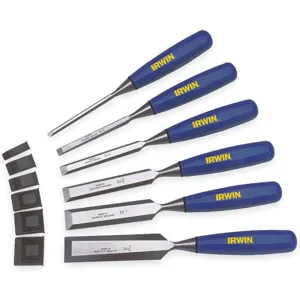 IRWIN INDUSTRIAL TOOLS M444SB6N Wood Chisel Set 6 Piece 1/4 To 1 Inch Tip | AC3RXQ 2VU90