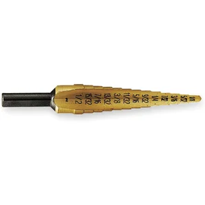 IRWIN INDUSTRIAL TOOLS 15101 Tin Coated Step Drill Bit 1/8-1/2 In | AE2HNB 4XK66