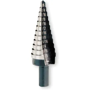 IRWIN INDUSTRIAL TOOLS UNIBIT 4 Hss Step Drill Bit 3/16-7/8 Inch Step 1/16 | AE7RBR 6A922