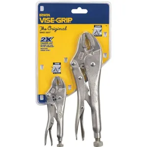 IRWIN INDUSTRIAL TOOLS 37 Locking Plier Set AA8TRG AA8TRE 2 Pc | AA2HBL 10J865