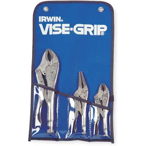 IRWIN INDUSTRIAL TOOLS 73 Locking Plier Set 3 Pc | AE7ZKC 6C666