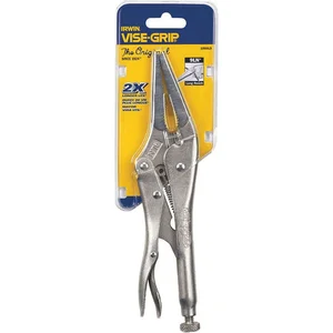 IRWIN INDUSTRIAL TOOLS 9LN Locking Plier Long Nose 9 Inch Wire Cutter | AA8TRJ 1A423