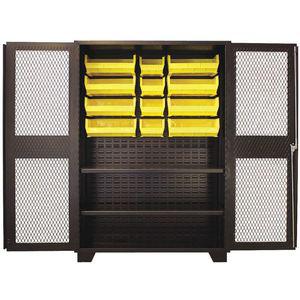 JAMCO DH248-BL Bin Shelf Cabinet Clearview With 16 Bins | AA8KHB 18H113