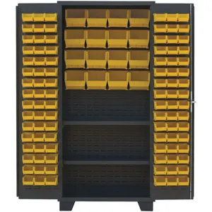 JAMCO DT236-BL Bin Shelf Cabinet 78 x 36 x 24 With 112 Bins | AA8KJN 18H147