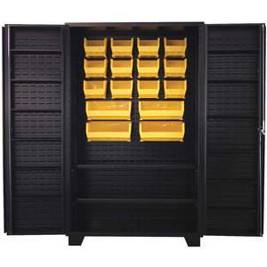 JAMCO DW248-BL Bin Shelf Cabinet 78 x 48 x 24 With 16 Bins | AA8KKE 18H162