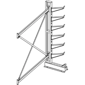 JARKE CR-5A Inclined Add-on Cantilever Rack 7 Feet Height | AD9RRR 4UK78