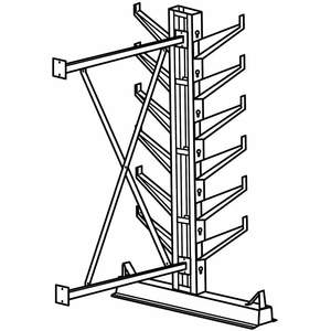 JARKE CR-7A Inclined Add-on Cantilever Rack 7 Feet Height | AD9RRU 4UK80