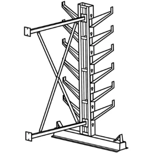 JARKE CR-7A Inclined Add-on Cantilever Rack 7 Feet Height | AD9RRU 4UK80