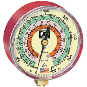 JB INDUSTRIES M2-825 3-1/8 Inch Glow-in-the Dark Pressure Gauge | AD2CBX 3MRF5