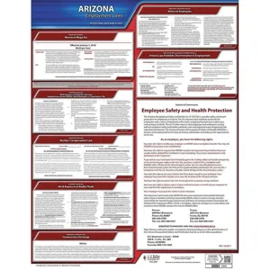 JJ KELLER 100-AZ Labor Law Poster State Labor Law AZ | AH2HUM 29DZ88