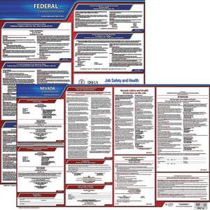 JJ KELLER 100-NV-1 Labor Law Poster Federal and State NV ENG 20 Inch Height 1 Year | AH6QWD 36EU94