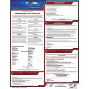 JJ KELLER 100-VA Labor Law Poster State Labor Law VA | AH2HWK 29EA33