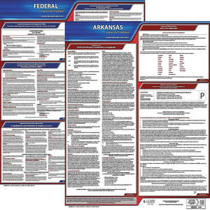JJ KELLER 200-AR-5 Labor Law Poster Federal and State AR SP 20 Inch Height 5 Year | AH6RGH 36EX31