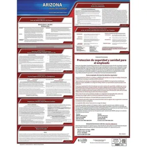 JJ KELLER 200-AZ Labor Law Poster State Labor Law AZ | AH2HWV 29EA42