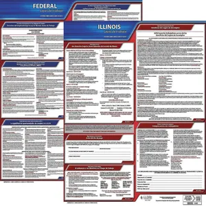 JJ KELLER 200-IL-K Labor Law Poster Kit IL Spanish 19 Inch Width | AH2JBX 29EC60