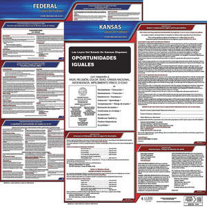 JJ KELLER 200-KS-1 Labor Law Poster Federal and State KS SP 20 Inch Height 1 Year | AH6QXT 36EV31