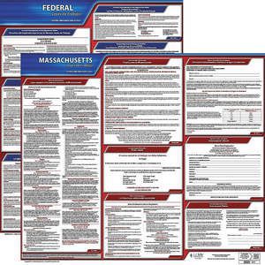 JJ KELLER 200-MA-3 Labor Law Poster Federal / State MA SP 20 Inch Height 3 Year | AH6RCL 36EW41