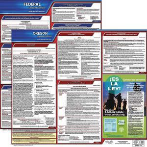 JJ KELLER 200-OR-5 Labor Law Poster Federal and State OR SP 20 Inch Height 5 Year | AH6RHW 36EX66
