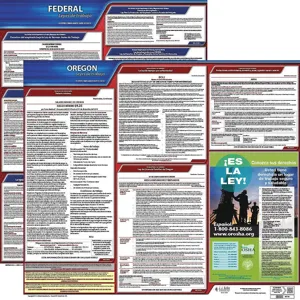 JJ KELLER 200-OR-3 Labor Law Poster Federal / State OR SP 20 Inch Height 3 Year | AH6RDF 36EW59