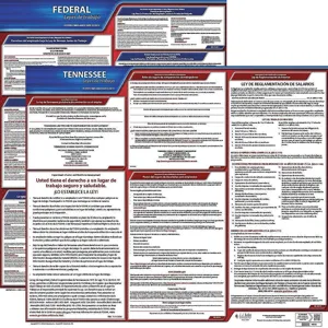 JJ KELLER 200-TN-3 Labor Law Poster Federal / State TN SP 20 Inch Height 3 Year | AH6RDM 36EW65