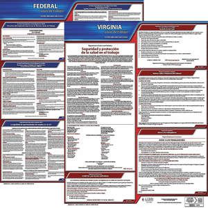 JJ KELLER 200-VA-3 Labor Law Poster Federal / State VA SP 20 Inch Height 3 Year | AH6RDR 36EW69
