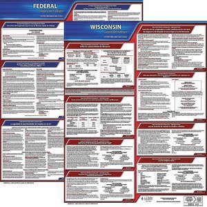 JJ KELLER 200-WI-3 Labor Law Poster Federal / State WI SP 20 Inch Height 3 Year | AH6RDV 36EW72