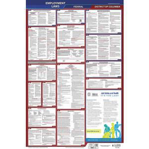 JJ KELLER 300-DC-1 Labor Law Poster Federal / State DC ENG 26 Inch Height 1 Year | AH6QEE 36EP47